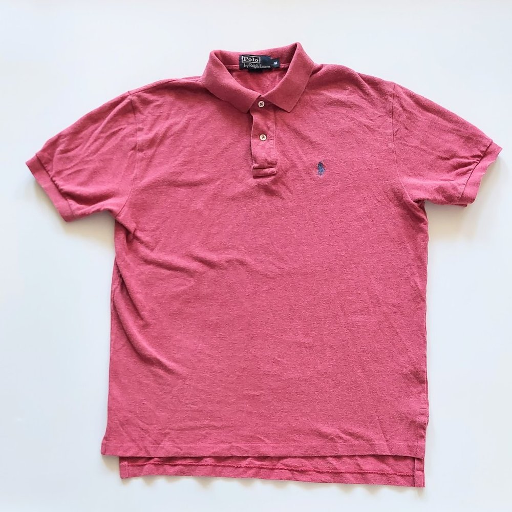 Polo by Ralph Lauren Short Sleeve Polo Shirt Red Size Medium Vintage